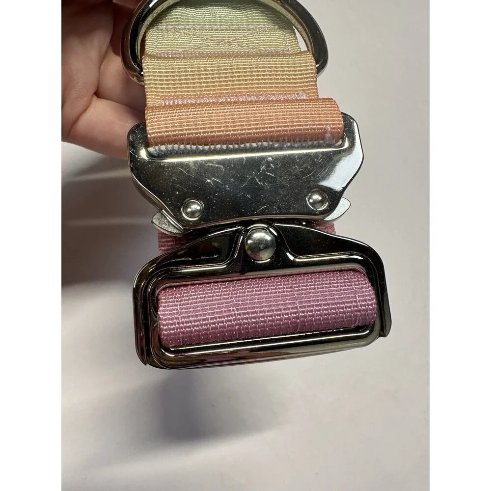 SPARK PAWS Tactical Nylon Dog Collar Adjustable Comfort Collar Medium Pastel